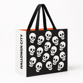 Halloween Ghost Skull Reusable Tote Bag